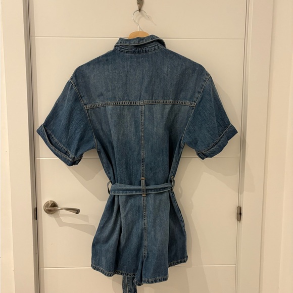 New Zara Denim Romper Jumpsuit - Picture 2 of 3